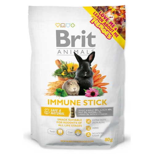 Snack BRIT Animals for Rodents 80g (IMMUNE STICK)