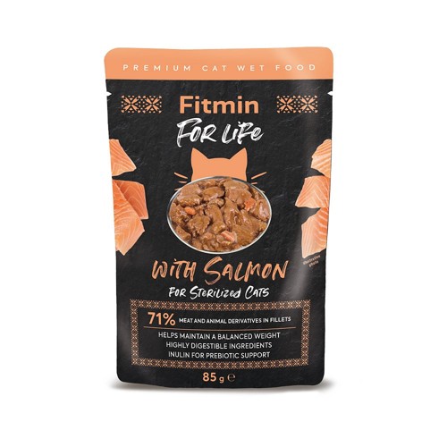 Fitmin For Life cat pouch 85g (sterilized salmon)
