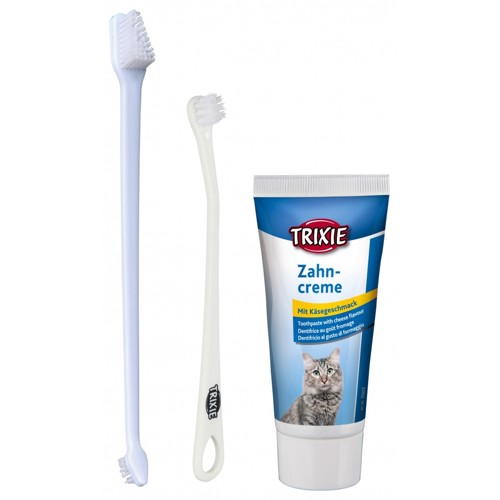 Sada dentální hygieny pro kočky (pasta, kartáčky)