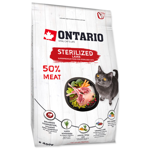 ONTARIO Cat Sterilised Lamb (400g)