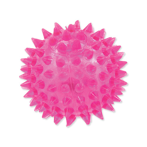 Hračka DOG FANTASY míček LED 6 cm (růžový)
