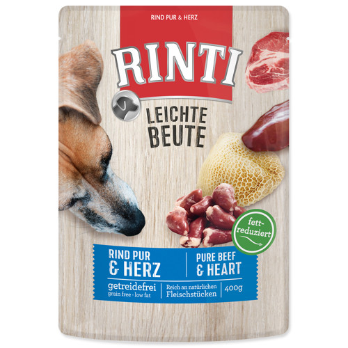 Kapsička RINTI Leichte Beute 400g (hovězí + kuřecí srdíčka)