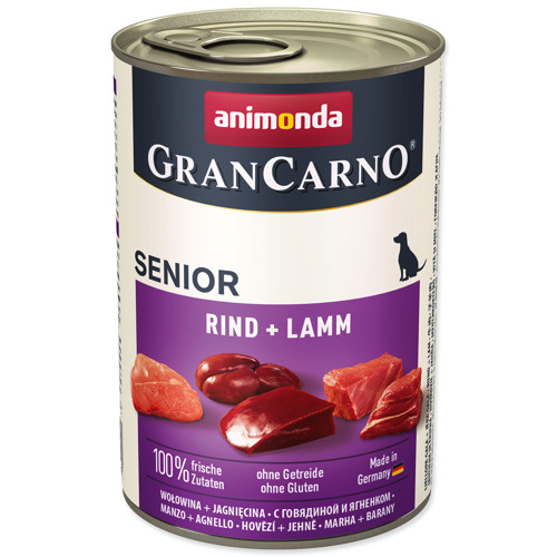 Konzerva ANIMONDA Gran Carno Senior 400g (hovězí + jehně)