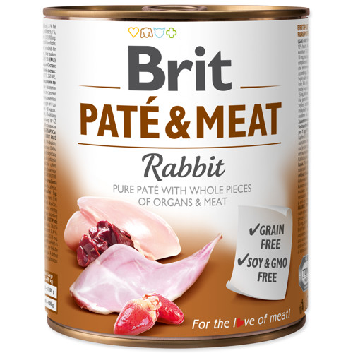 Konzerva BRIT Paté & Meat Rabbit (800g)