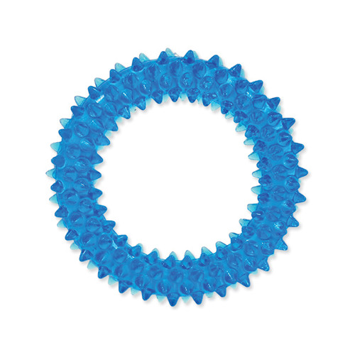Hračka DOG FANTASY kroužek vroubkovaný 7 cm (modrý)