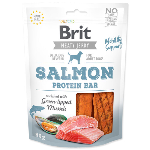 Snack BRIT Jerky 80g (Salmon Protein Bar)