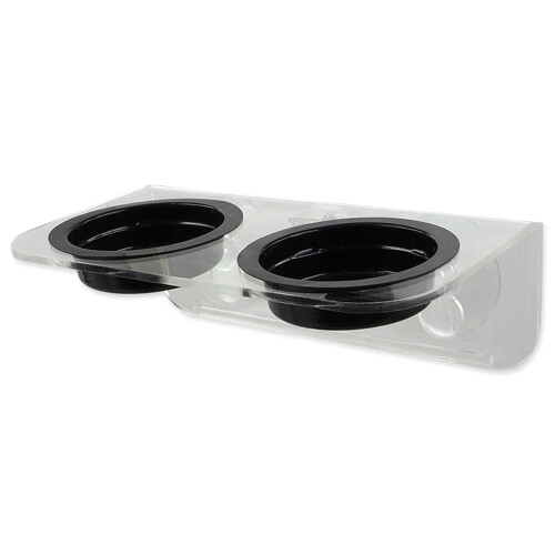 Krmítko REPTI PLANET akrylové 15 x 8 x 6,2 cm (2 misky)