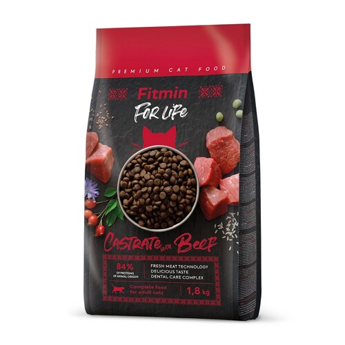 Fitmin For Life Castrate Beef kompletní krmivo pro kočky 1,8 kg