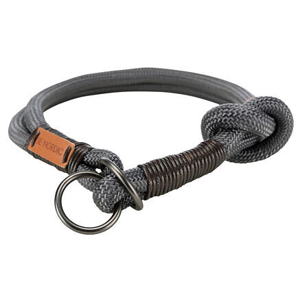 BE NORDIC polostahovací obojek, tmavošedá/hnědá (S-M,40cm)