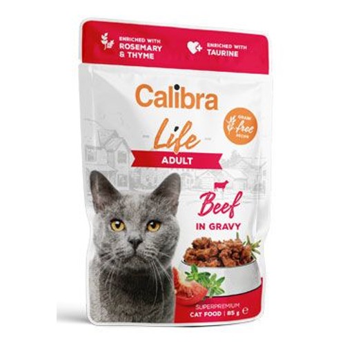 Calibra Cat Life kapsa in gravy 85g (Adult Beef)