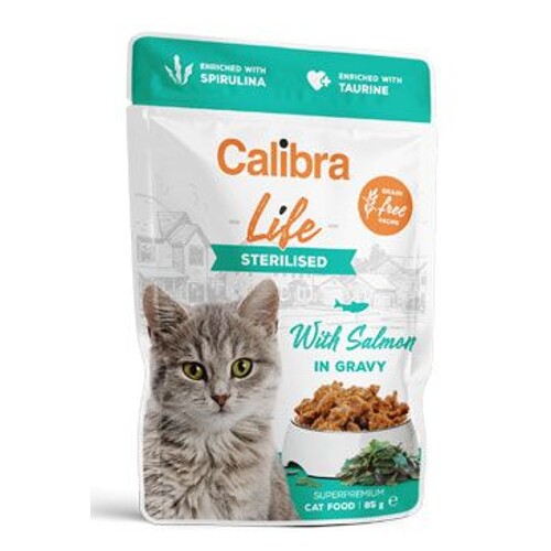 Calibra Cat Life kapsa in gravy 85g (Sterilised Salmon)