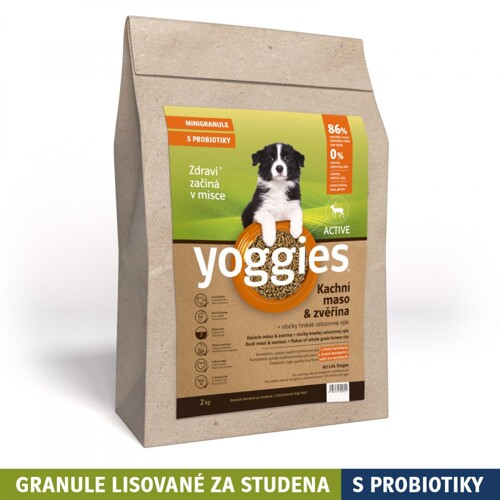 Yoggies Active Kachní maso&zvěřina, minigranule 2kg