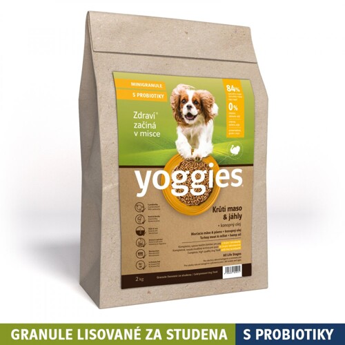 Yoggies Krůtí maso&jáhly, minigranule 2kg