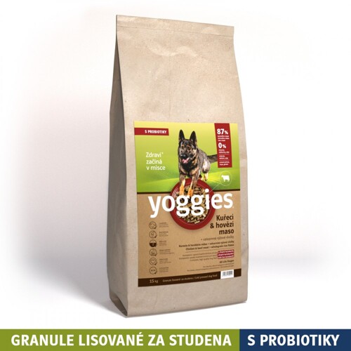 Yoggies Kuřecí&hovězí maso (15kg)