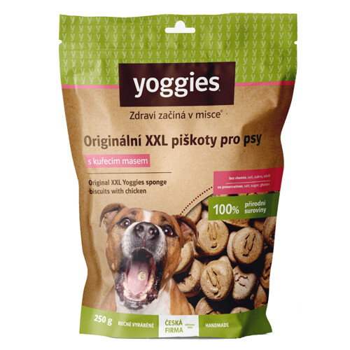 Yoggies XXL bezlepkové piškoty s kuřecím masem (250g)