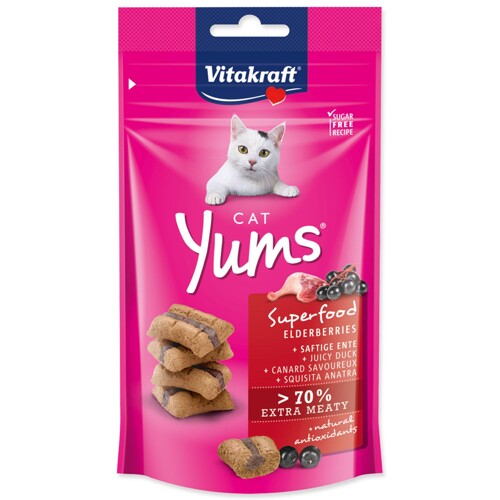 Pochoutka Vitakraft Cat Yums Superfood 40g (kachna s bezinkou)