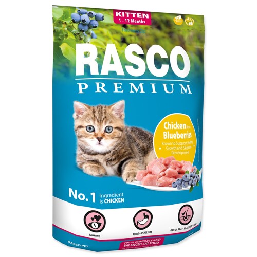 Krmivo Rasco Premium Kitten kuře s borůvkou (0,4kg)