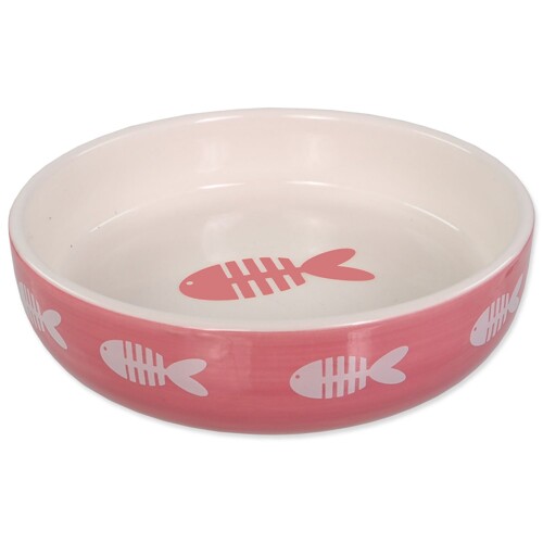 Miska Magic Cat keramická potisk ryba 260ml (růžová13x4cm)