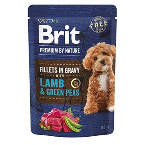 Brit Premium Dog Fillets Gravy  85g (Lamb&Green Peas)
