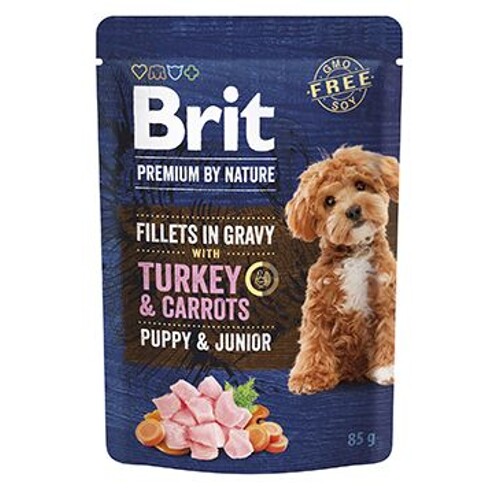 Brit Premium Dog Puppy Fillets Gravy 85g (Turkey&Carrots)
