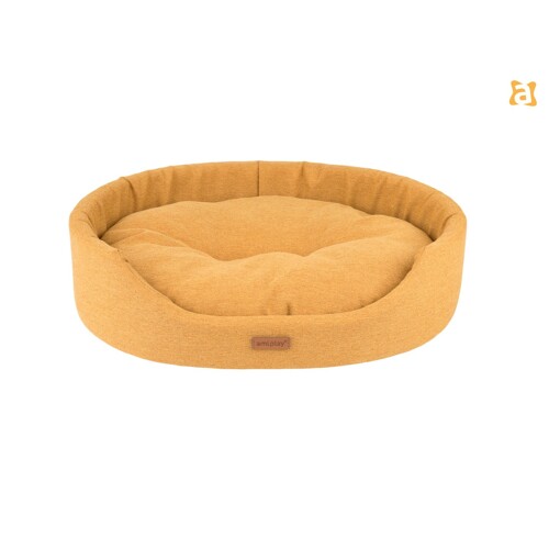 Pelíšek oválný Montana 52x44x14cm Žlutý (M)