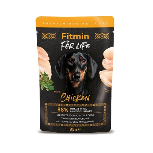 FFL dog pouch adult 85g (chicken with herbs)