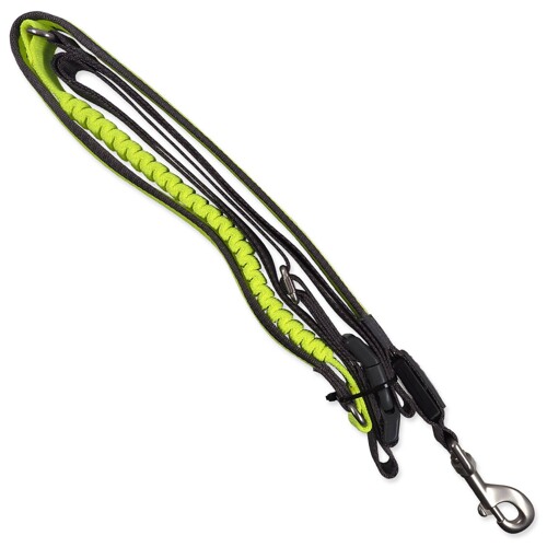 Vodítko Dog Fantasy USB LED nylonové běžecké vodítko zelené 2,5x180-250cm