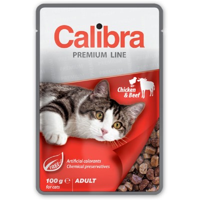 Calibra cat kapsa premium 100g (adult chicken+be...