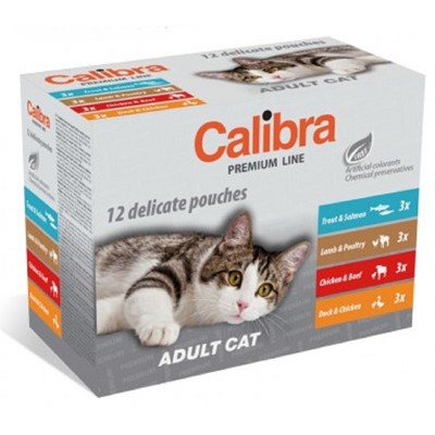 Calibra cat 12x100g kapsa premium (Adult multipa...