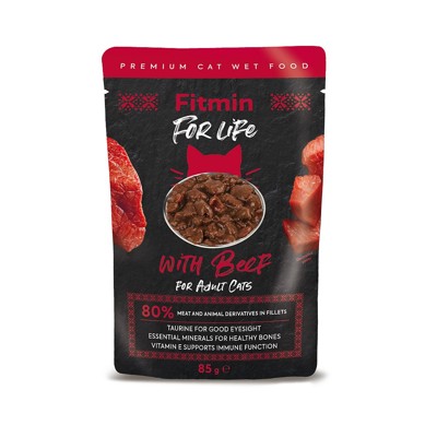 Fitmin For Life cat pouch 85g (adult beef)