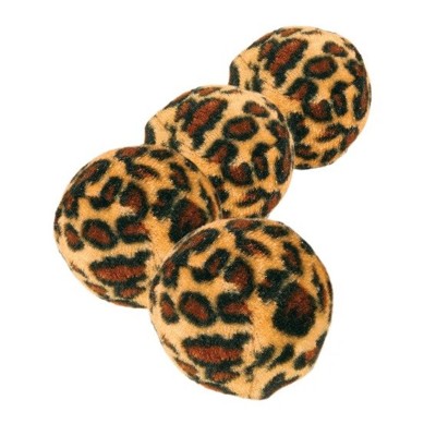 Míčky leopardí motiv 4cm, 4Ks v balení
