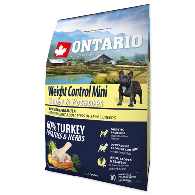 ONTARIO Dog Mini Weight Control Turkey & Potatoe...