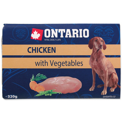 Vanička ONTARIO Dog 320g (Chicken with Vegetable)