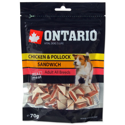 Snack ONTARIO Dog 70g (Chicken Jerky Sandwich)