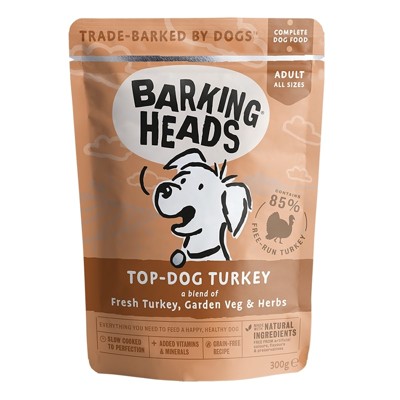 Kapsička BARKING HEADS 300g (Top Dog Turkey)