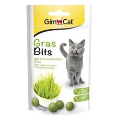 Gimcat GRAS BITS tabl. s kočičí trávou 40g