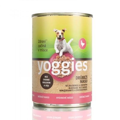 Yoggies konzerva se zeleninou a ovesnými vločkami 400g (drůbeží)