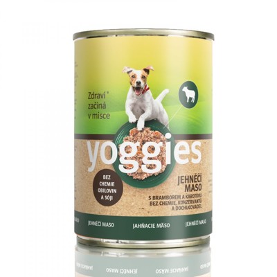 Yoggies konzerva s bramborem a karotkou 400g (jehněčí)