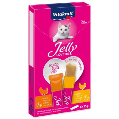 Pochoutka Vitakraft Jelly Lovers 6x15g (kuře a krůta)