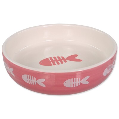 Miska Magic Cat keramická potisk ryba 260ml (růžová13x4cm)