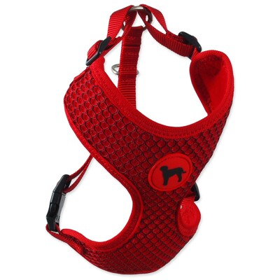 Postroj Active Dog Mellow L 2x45-65cm (červený)