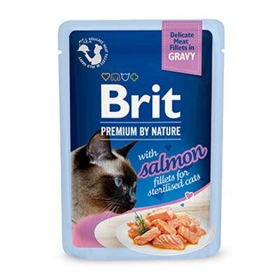 Brit Premium Cat D Fillets Gravy 85g (Salmon Sterilised)
