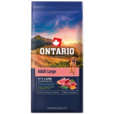 Krmivo Ontario Adult Large Lamb &amp; Brown Rice (12kg)