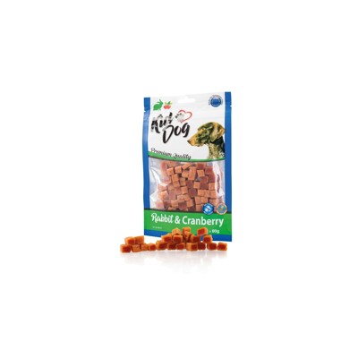KIDDOG mini kostičky s králíkem a brusinkami 80 g