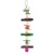 Dřevěná hračka, lano s barevnými kuličkami a kůží, 28 cm