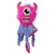 Hračka DOG FANTASY Monsters chlupaté strašidlo pískací s dečkou 28cm (růžové)